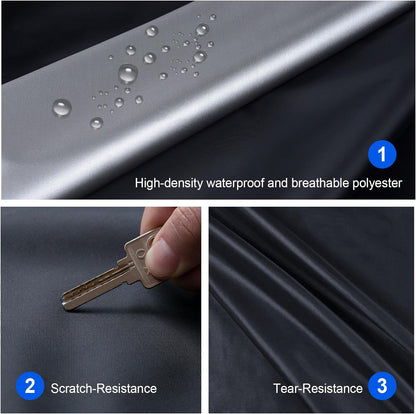 GUNHYI Car Cover for Automobiles All Weather Waterproof, Universal Fit Sedan Chevrolet Corvette, Ford Fusion, Kia Stinger, Nissan Maxima, Buick Regal, Subaru Legacy, Honda Accord etc.