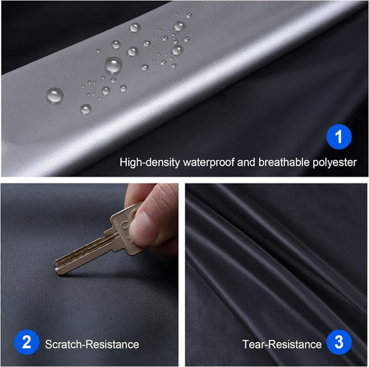 GUNHYI Car Cover for Automobiles All Weather Waterproof, Universal Fit Sedan Chevrolet Corvette, Ford Fusion, Kia Stinger, Nissan Maxima, Buick Regal, Subaru Legacy, Honda Accord etc.