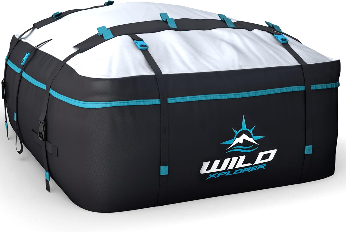 Rooftop Cargo Carrier - 15 Cubic Feet (L), Waterproof Soft Shell Car Roof Cargo Carrier, Heavy Duty Car Top Luggage Cargo Bag with Patented Door Hooks and Non-Slip Mat