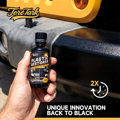 Toretark Plastic Restorer for Cars, Not a Dressing, Black Trim Restorer, Ceramic Crystal Coating Highly Concentrated, Lasting Up to 6 Months+ with UV Protection, Restore Automotive Exterior Protectant
