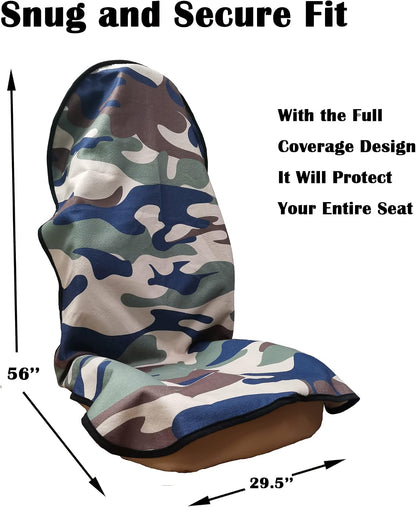 Car Seat Cover Protector Front Seats,for Gym Workout,Running,Swimming,Beach and Hiking,Waterproof Sweat Towel Bucket Seat Covers for Cars SUV Trucks (Black, 1Pcs)