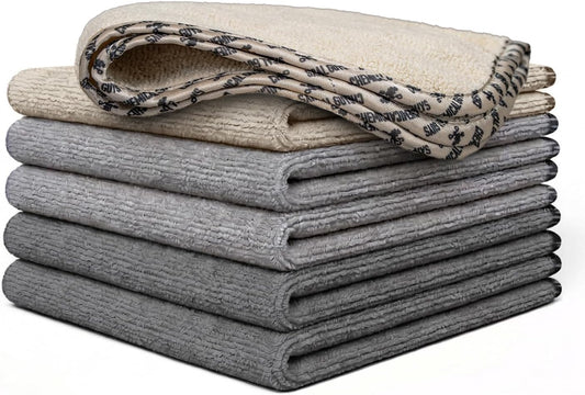 Chemical Guys AllSwipe Multi-Purpose Microfiber Towels for Cars, Microfiber Cleaning Cloth Multi Color Drying Towels Car Detailing for Wash Interior and Glass, 14 x 12 Inch - 12 Pack