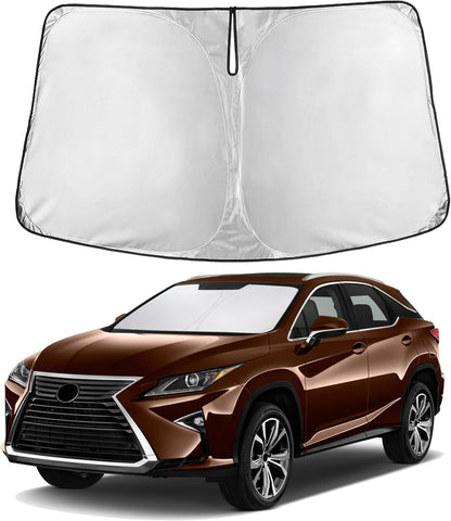 EcoNour Car Windshield Sun Shade | 2025 Upgraded Innovative No-Light-Pass Technology for Maximum Coverage | Foldable Sun Shade Keeps Your Vehicle Cool | Must-Have Car Accessories | Small (59" x 29") - Colors B