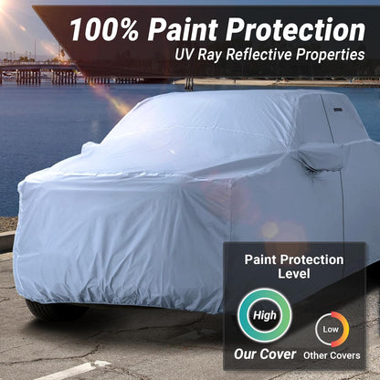 iCarCover 15-Layer Car Cover Waterproof All Weather | Premium Quality Car Covers for Automobiles, UV Protection, El Camino, Impala, Bel Air, Monte Carlo, Galaxie, Charger, Size C21 (See Size Chart) - Colors A