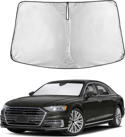 EcoNour Car Windshield Sun Shade | 2025 Upgraded Innovative No-Light-Pass Technology for Maximum Coverage | Foldable Sun Shade Keeps Your Vehicle Cool | Must-Have Car Accessories | Small (59" x 29") - Colors M