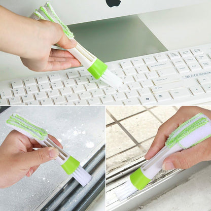 SENHAI Mini Duster for Car Air Vent, Set of 3 Automotive Air Conditioner Cleaner and Brush, Dust Collector Cleaning Cloth Tool for Keyboard Window Leaves Blinds Shutter