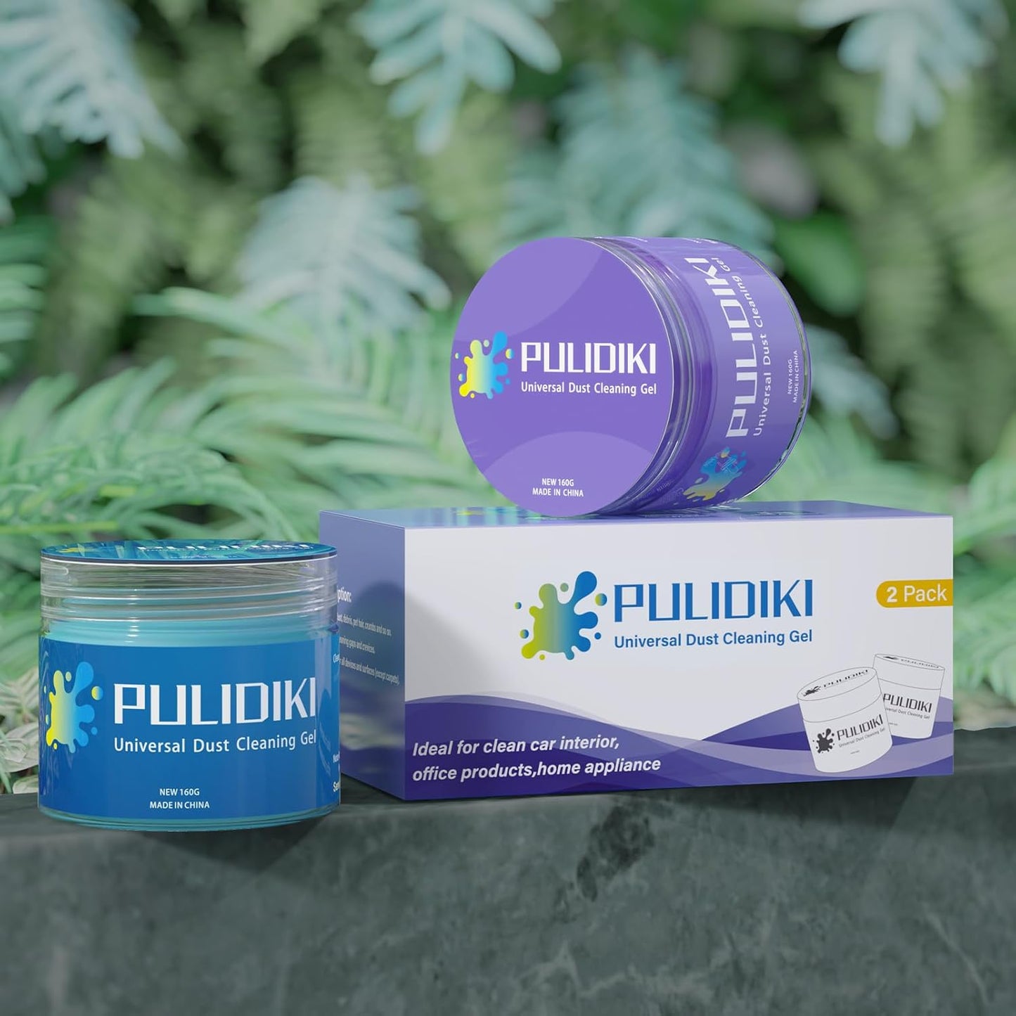 PULIDIKI Car Cleaning Gel Car Cleaning Putty Car Putty Auto Detailing Tools Car Slime Cleaner Dust Cleaning Gel for Car Interior Cleaner Car Cleaning Supplies Cleaning Kit Car Accessories Blue 2Pack