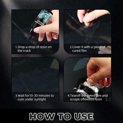 Upgrade Windshield Crack Repair Kit, Glass Repair Liquid for Cracks,Windshield Repair Kit for Chips and Cracks,Car Windshield Crack Gone Glass Repair Kit Nano Glass Repair Kit,Glass Repair Tool(2 Set)