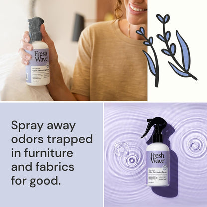 Fresh Wave Original Scent Odor Removing Spray, 8 fl. oz. | Pack of 2 | Odor Absorber for Home, Furniture, Fabrics & Trash | Safer Odor Relief