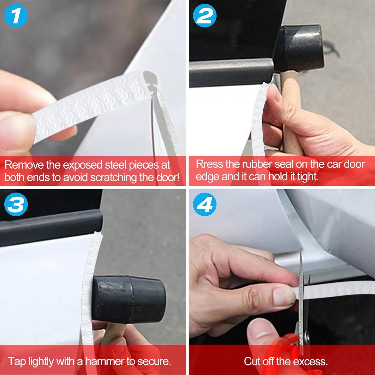 MYFAMIREA 33Ft(10M) Long Car Door Edge Guards, U Shape Edge Trim Rubber Seal Protector Car Door Protection Anti-Collision Rubber Clips Easy to Cut No Need Adhesive Fit for Most Vehicles| Black