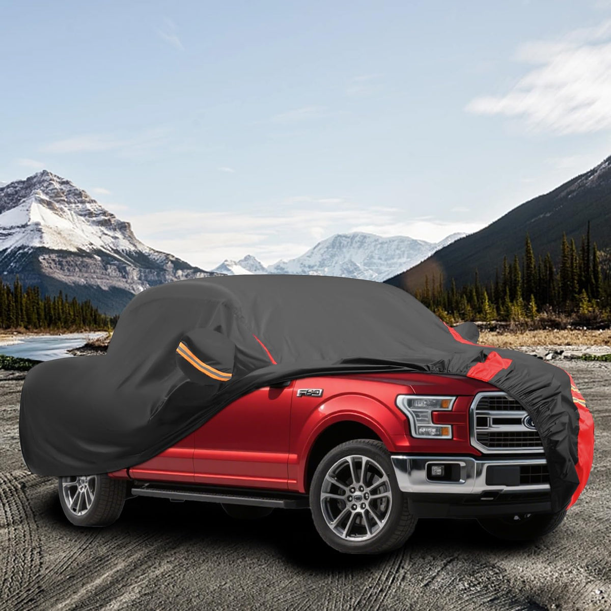 Car Cover Outdoor Automobiles Waterproof All Weater Truck Cover for Chevy Silverado, GMC Sierra, Ford F150/F 150 Heavy Duty Outdoor Pickup Cover Snow Uv Sun Protection
