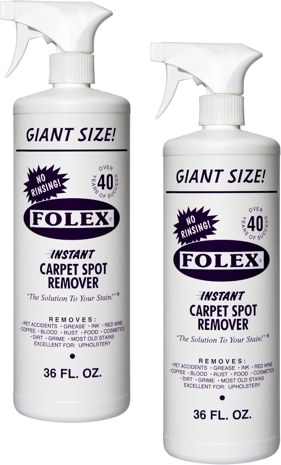 Folex Instant Carpet Spot Remover, 32 Fl Oz (Pack of 2)