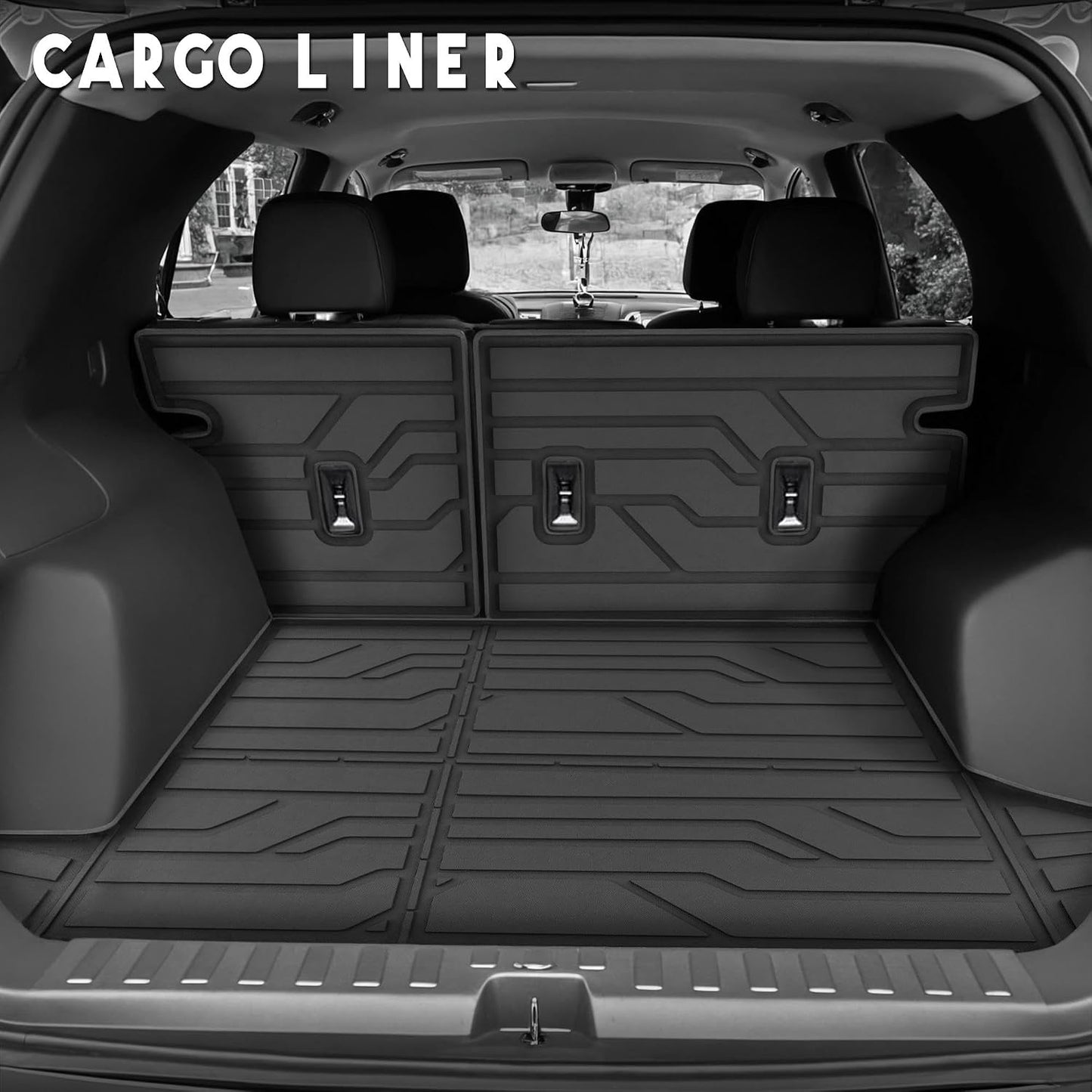 KARPAL Floor Mats for 2007-2013 Chevy Silverado & GMC Sierra 1500 Crew Cab / 2007-2014 2500/3500 HD(Footwell Coverage), All-Weather TPE Custom Fit Floor Liners Car Accessories