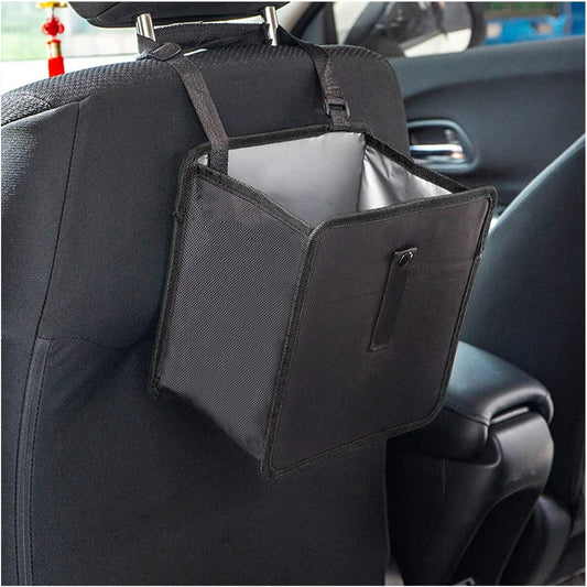 Foldable Trash Can, Hanging Waterproof Leakproof Storage Bag with Large Capacity, Car Interior Accessories (Large)