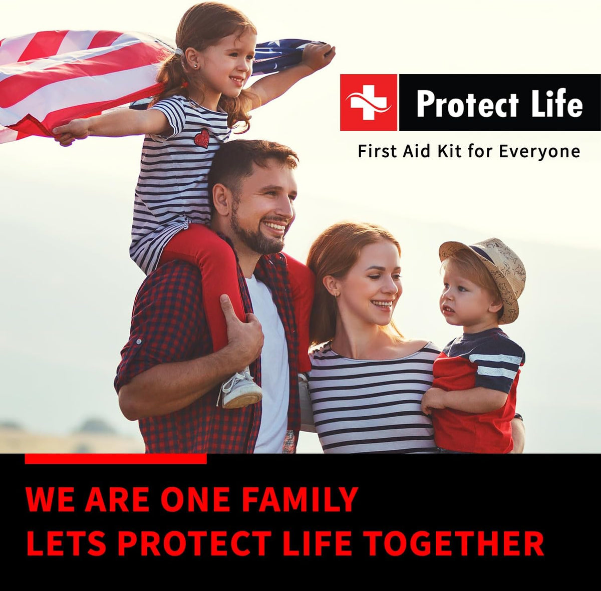 Protect Life Doctor Developed Mini First Aid Kit, 100 Piece Waterproof Emergency Kit for Car, Boat, Camping & Travel, Includes Emergency Blanket, Tourniquet & First Aid Guide
