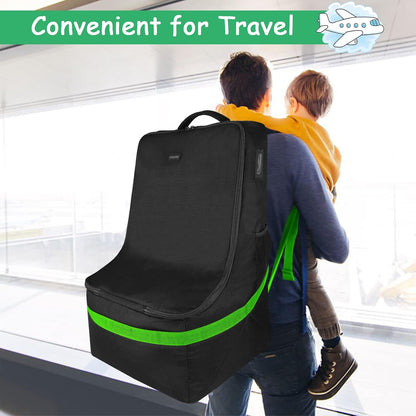 YOREPEK Padded Car Seat Travel Bag Backpack for Airplane, Heavy Duty Car Seat Bags for Air Travel, Carseat Cover for Airplane Travel with Shoulder Strap, Car Seats Carrier for Airport, Black