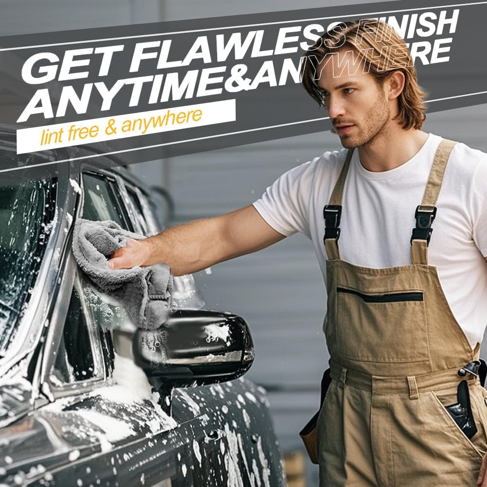 Car Detailing Kit - 3 Packs: Car Duster, Interior Cleaning Brush, Microfiber Towels | Detail Tools