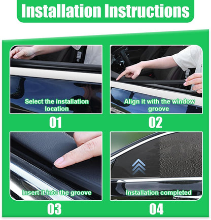 Car Rubber Side Window Wiper Blade, Multi-Function 14" Auto Door Glass Insert Wiper Strips, Universal Waterproof Automotive Window Gap Filler Accessories for Cars, Trucks, SUVs (2PCS)