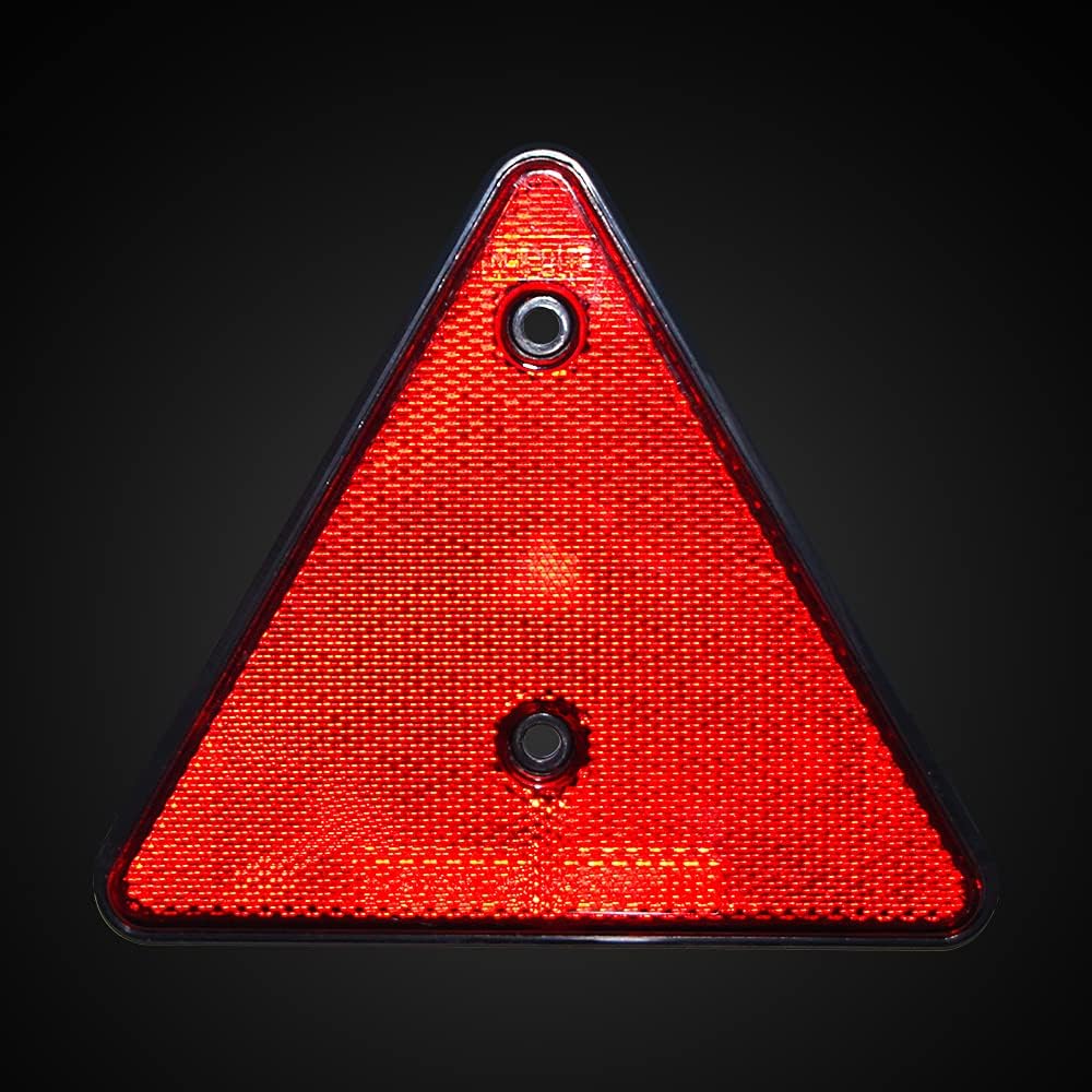 Enjoyist 2-Pack Safety Reflector Warning Sign, Slow Moving Vehicle Triangle Safety Sign, Engineering Grade Reflective for Outdoor Truck, Car, Golf Cart