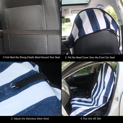 Car Seat Cover Protector Front Seats,for Gym Workout,Running,Swimming,Beach and Hiking,Waterproof Sweat Towel Bucket Seat Covers for Cars SUV Trucks (Black, 1Pcs)