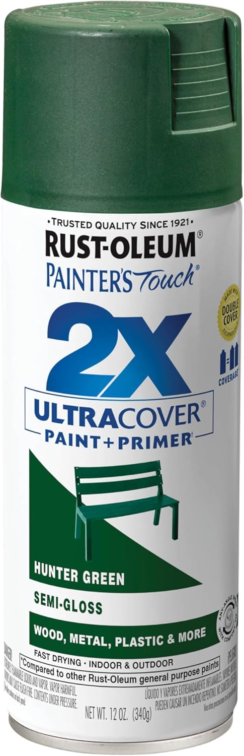 Rust-Oleum 334029 Painter's Touch 2X Ultra Cover Spray Paint, 12 oz, Gloss Clear - Colors D