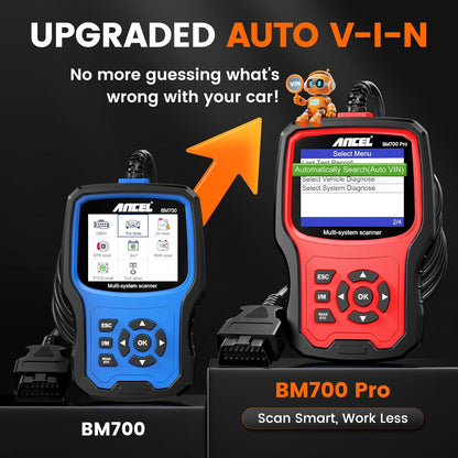 ANCEL BM700 PRO Fit for BMW Scanner - Battery Registration Tool, Code Reader for BMW/Mini/RR, Advanced OBD2 Scanner Auto V-I-N, Full System Diagnostic for BMW Scan Tool with All Reset Services (Blue)