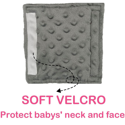 Baby Car Seat Neck Cover, Car Seat Strap Cover, Seat Belt Cushions Pads, Shoulder Strap Protectors, Reversible Pram Harness Covers in Minky Dinosaur, Baby Neck Pad Protector