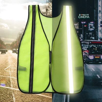 SIFE 10 Pack High Visibility Reflective Safety Vest,Made from Breathable and Neon Orange Mesh Fabric with Stretchable design,light weight for Man and Woman(Orange, 10 pack)