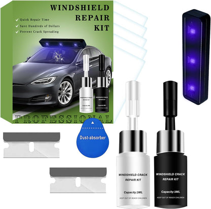 Windshield Chip Repair Kit, Windshield Repair Kit For Chips And Cracks - 2026 Upgrade Windshield Crack Repair Kit, Rock Chip Repair Kit Windshield, Glass Repair Liquid For Cracks And Chips With Curing