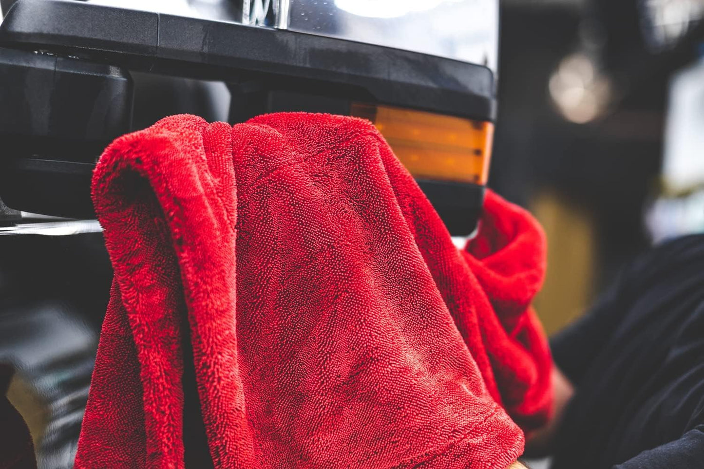 The Rag Company - The 1500 - Heavy Duty Car Drying Towel; Perfect for Trucks, Commercial Vehicles, RVs, Boats, and More; Premium 70/30 Blend Twist Loop Design, 1500gsm, 30in x 30in, Red