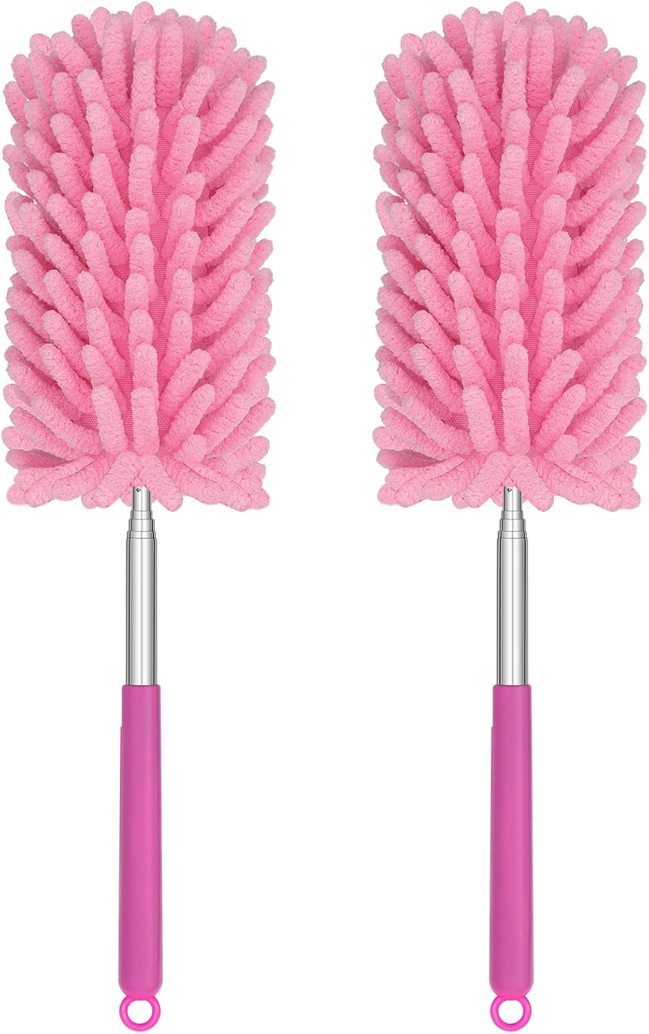 Mini Duster for Cleaning, 360° Bendable Hand Dusters with Extension Pole, Washable Small Duster for Car Interior, Office, Furniture