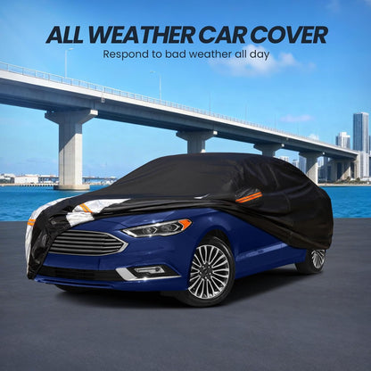 Large SUV Car Cover for Chevy Suburban 100% Waterproof All Weather, Heavy Duty Outdoor Full Exterior Covers Rain Sun Wind UV Protection. - Colors B