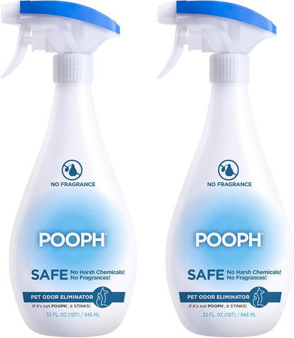 Pooph Pet Odor Eliminator, 32oz - Eliminates Odors at the Molecular Level, Dogs, Cats, Freshener, Eliminator, Urine, Poop, Pee, Deodorizer, Nature’s, Puppy, Fresh, Clean, Furniture, Potty