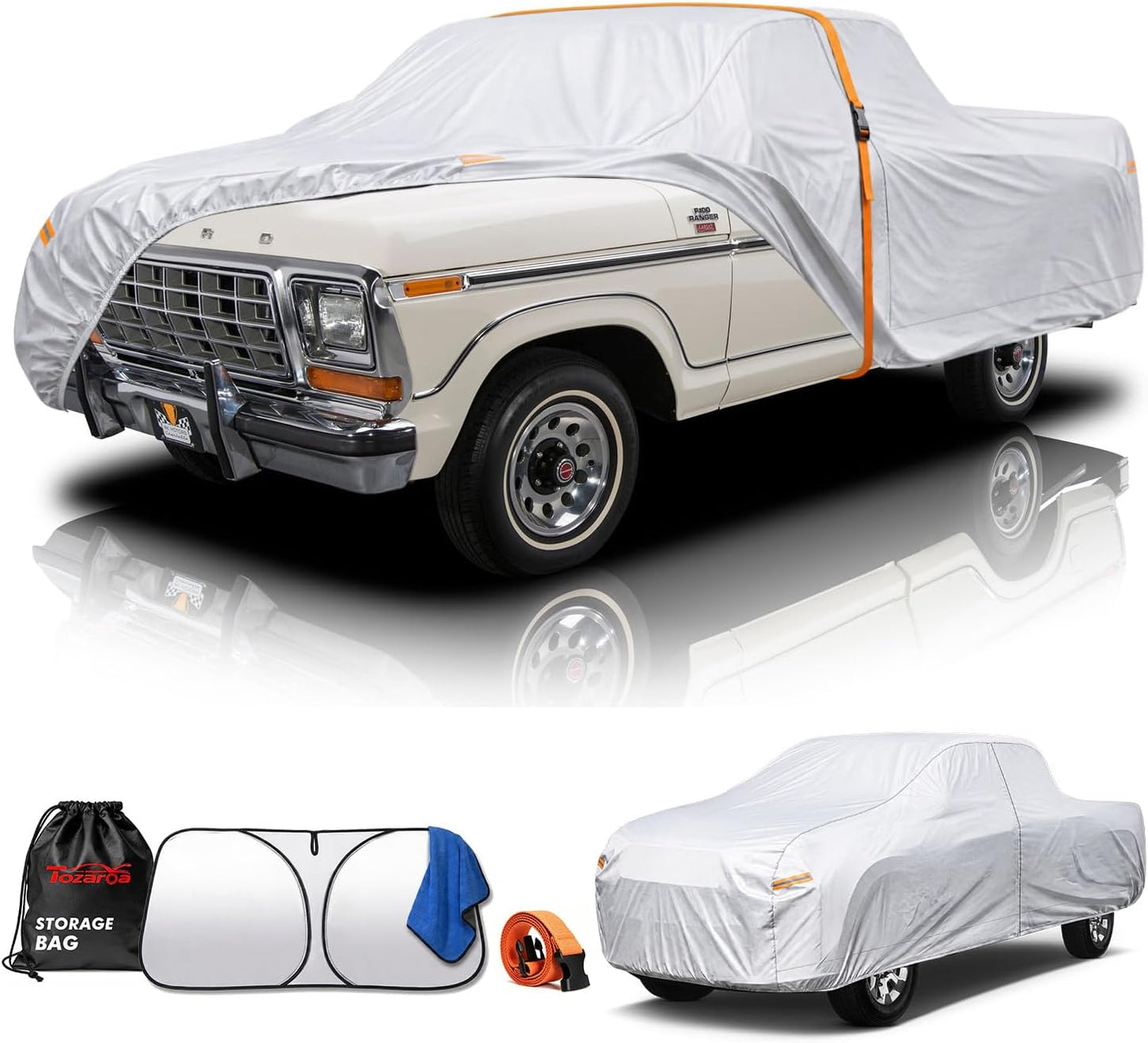 Car Cover Waterproof All-Weather,Heavy-Duty Outdoor Full Exterior Automobiles Sedan/Coupe (Length 186-193 inch) with Windshield Sun Shade Universal Fit Toyota Camry, Tesla Model 3, Accord etc