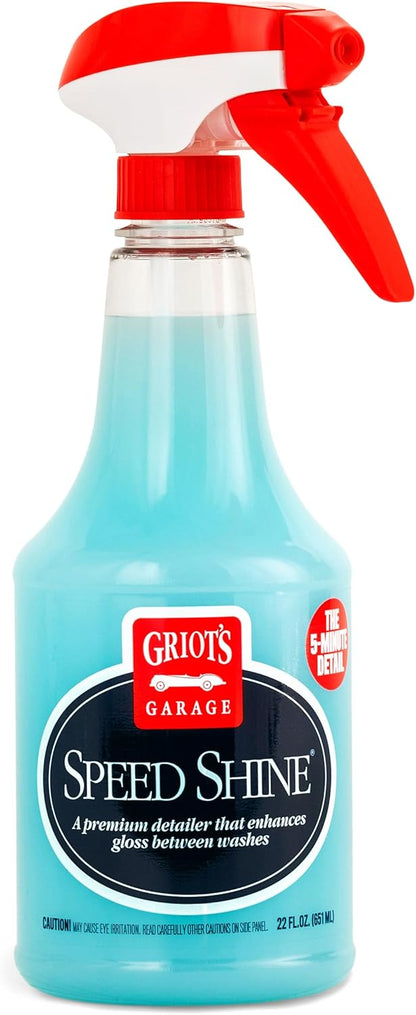 Griot's Garage Speed Shine for Car Detailing, Quick Detailer for All Exterior Surfaces, Trim and Wheels, Provides a Glossy Finish, 11146, 35 oz