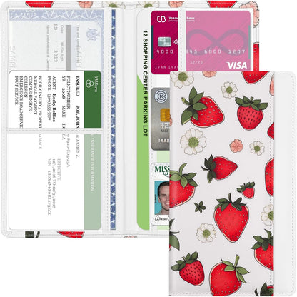 Car Registration and Insurance Holder, with Magnetic Closure for License, Cards and Documents, All Vehicle Needs and Car Accessories (Leopard-Black)