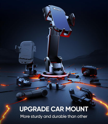 VICSEED 2026 Ultimate Sturdy Car Phone Holder [Upgraded 95+LBS Strongest Suction] Universal Long Arm Cellphone Mount for Car Dashboard Windshield Vent Truck Boat for iPhone 17 16 Pro Max & Android