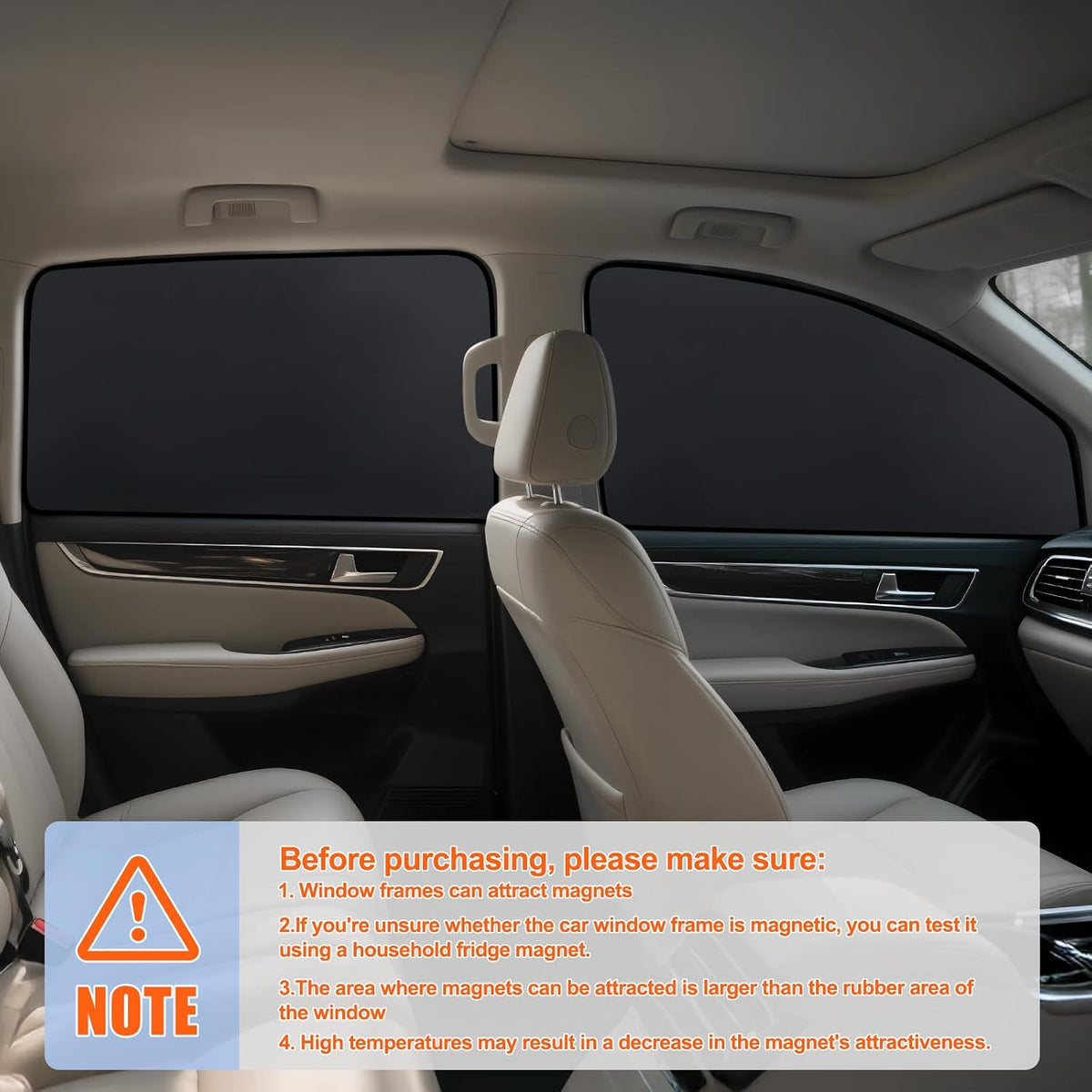ZATOOTO Side Window Sun Shade - 4 Pack Car Window Covers 99% UV Light Block Car Curtains Magnetic Side Window Sun Shade Keeps Cooler for Breastfeeding, Taking a nap, Changing Clothes, Camping