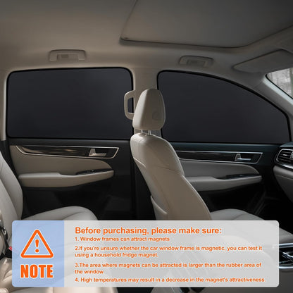 ZATOOTO Side Window Sun Shade - 4 Pack Car Window Covers 99% UV Light Block Car Curtains Magnetic Side Window Sun Shade Keeps Cooler for Breastfeeding, Taking a nap, Changing Clothes, Camping
