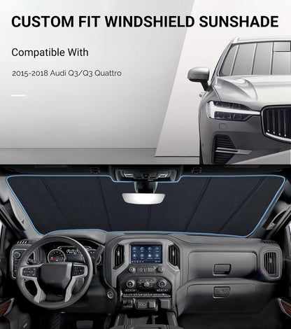 Pigenius Windshield Sunshade for Audi Q5/SQ5 2018-2025, Q5 Sportback/SQ5 Sportback 2021-2025, Q5 PHEV 2020-2025 - AstraGuard