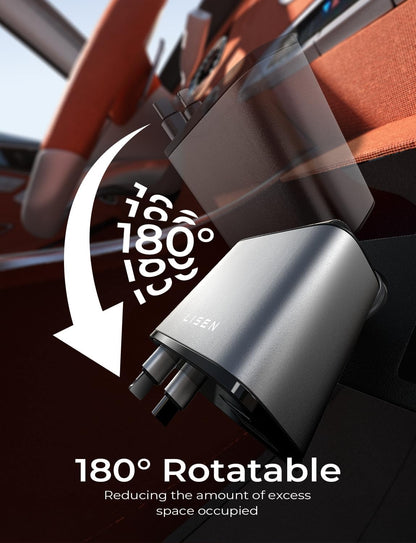 LISEN Retractable Car Charger, 84W Car Charger USB C Fast Charger, Cigarette Lighter USB Charger Adapter, Car Accessories Birthday Gifts for Men Women Dad Mom Husband, for iPhone 17 16 15 14 13 12 11