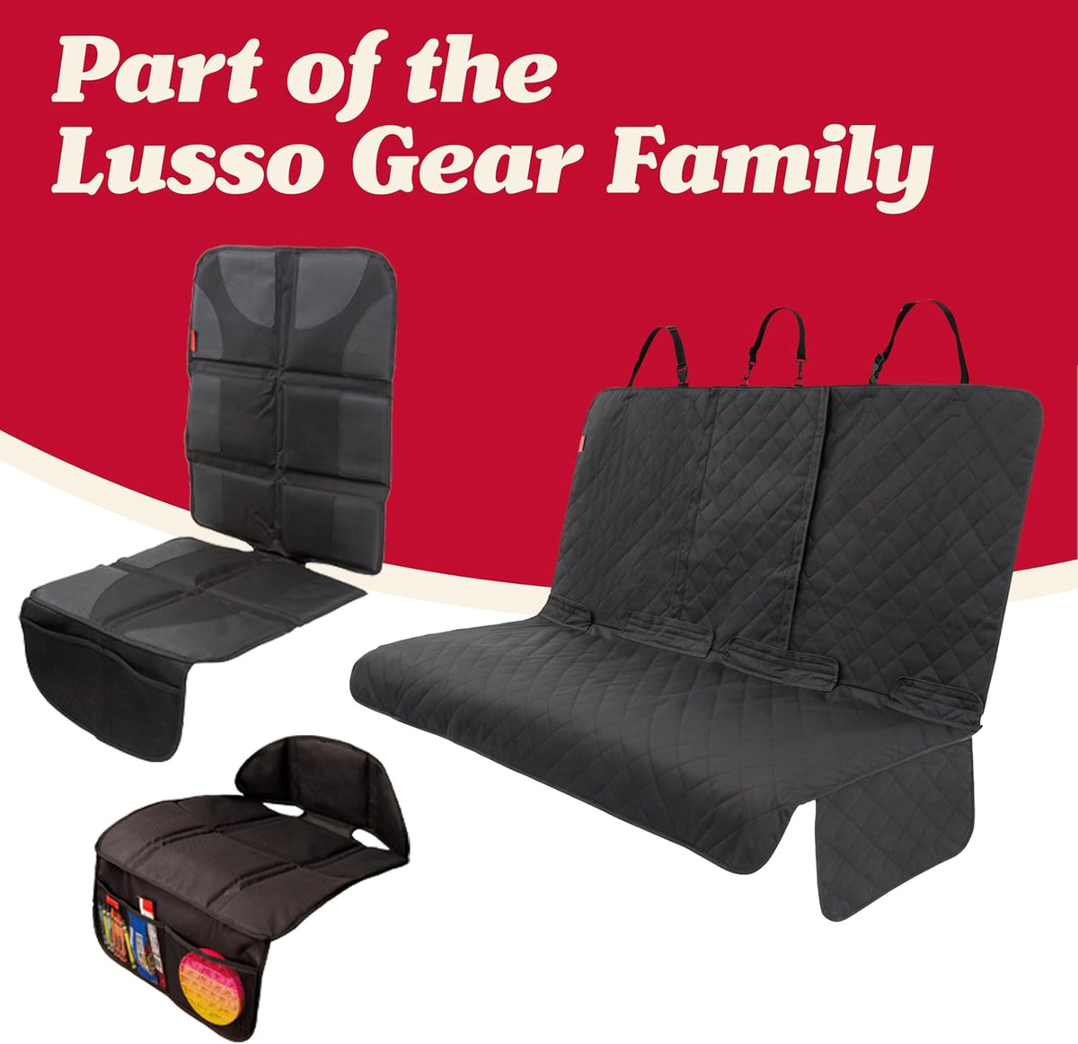 Lusso Gear Car Seat Gap Organizer - Pack of 2 - Prevents Items Falling & Seat Gap Filler - Universal Fit 0.5"-2" Slots & Automotive Use - Easy Clean Design for Auto Accessories - Gray Faux Leather