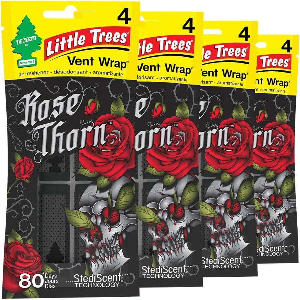 LITTLE TREES Car Air Freshener | Vent Wrap Provides Long Lasting Scent, Invisibly Fresh | New Car Scent, 16 Air Fresheners