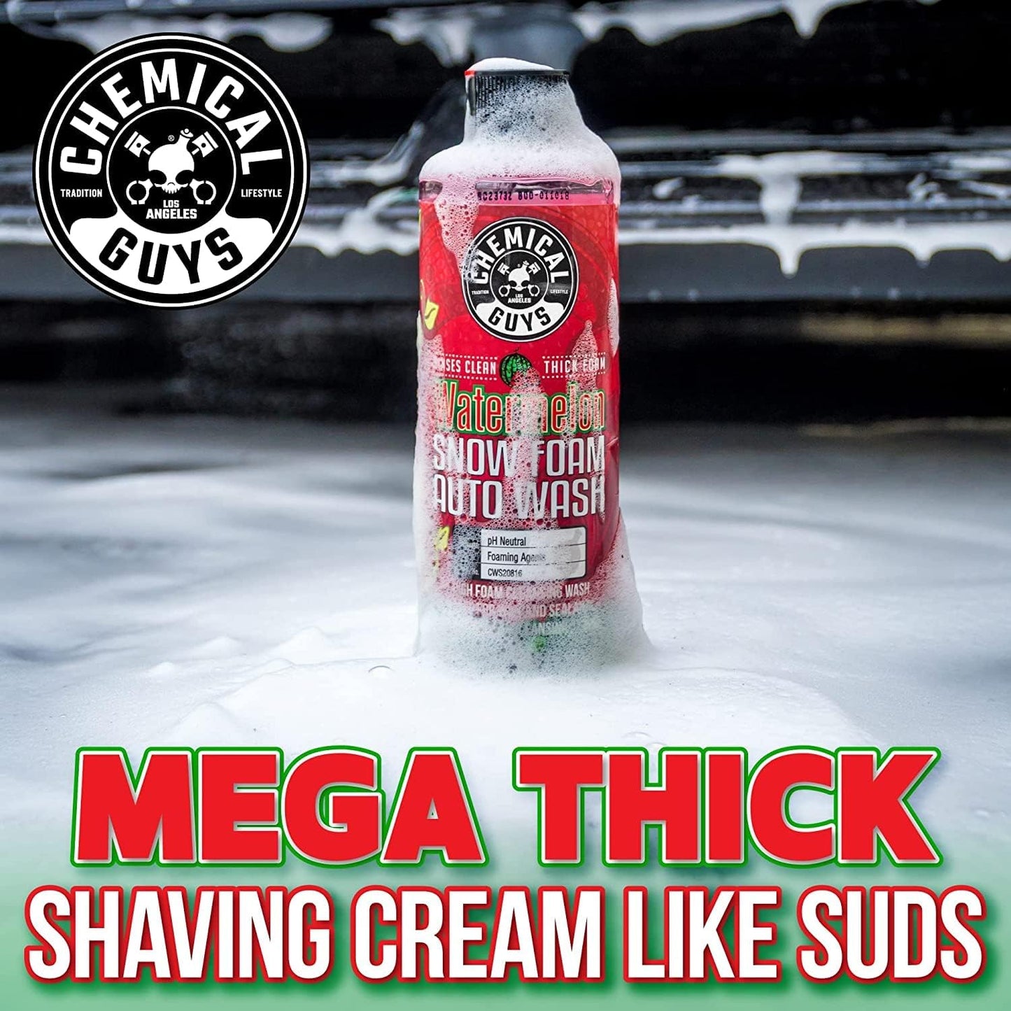 Chemical Guys Car Wash Soap for Foam Cannon or Bucket, Honeydew Snow Foam Car Wash Soap for Trucks, Motorcycles, RVs & More, Super Suds, Honeydew Scent - 128 oz (1 Gallon)