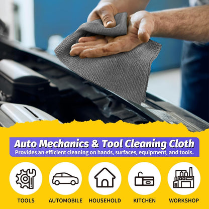 Microfiber Cleaning Cloth, 100 Pack Cleaning Rags Microfiber Towel Bulk Absorbent Lint-Free Wash Cloths, All-Purpose Shop Towels for Cars, Automotive, Garage, Home & Kitchen 11.5"*11.5"
