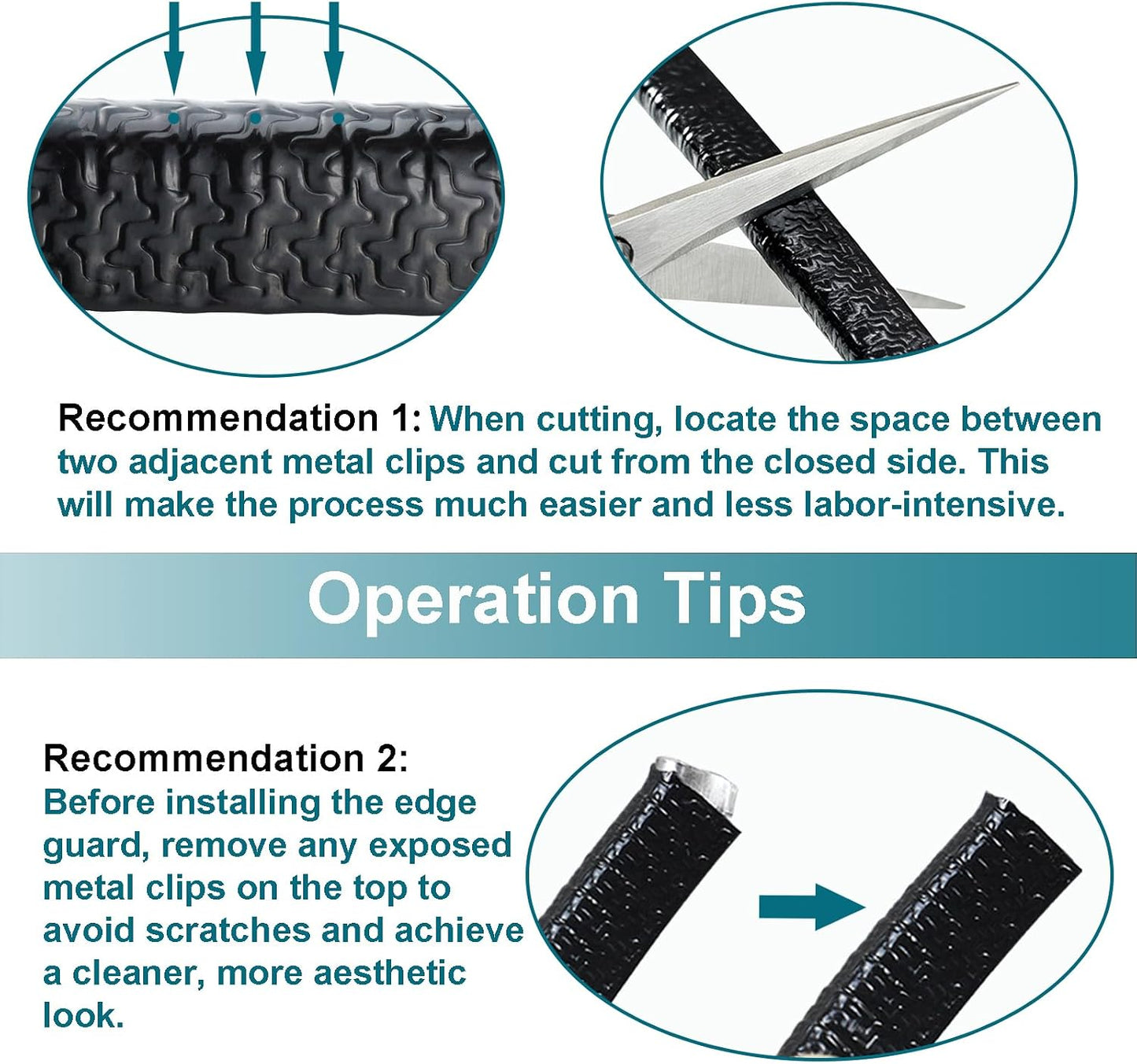 16.4FT Car Door Edge Guards Black, U-Shaped Car Door Protector with Metal Clips, No Adhesive Needed, for Most Cars