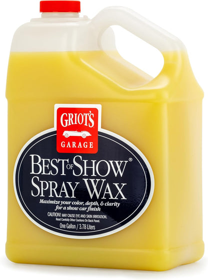 Griot's Garage Best of Show Spray Wax for Car Detailing, Works on Paint Protection Films and Ceramic Coatings, Provides Long-Lasting Coverage Between Uses, 10968, 22oz