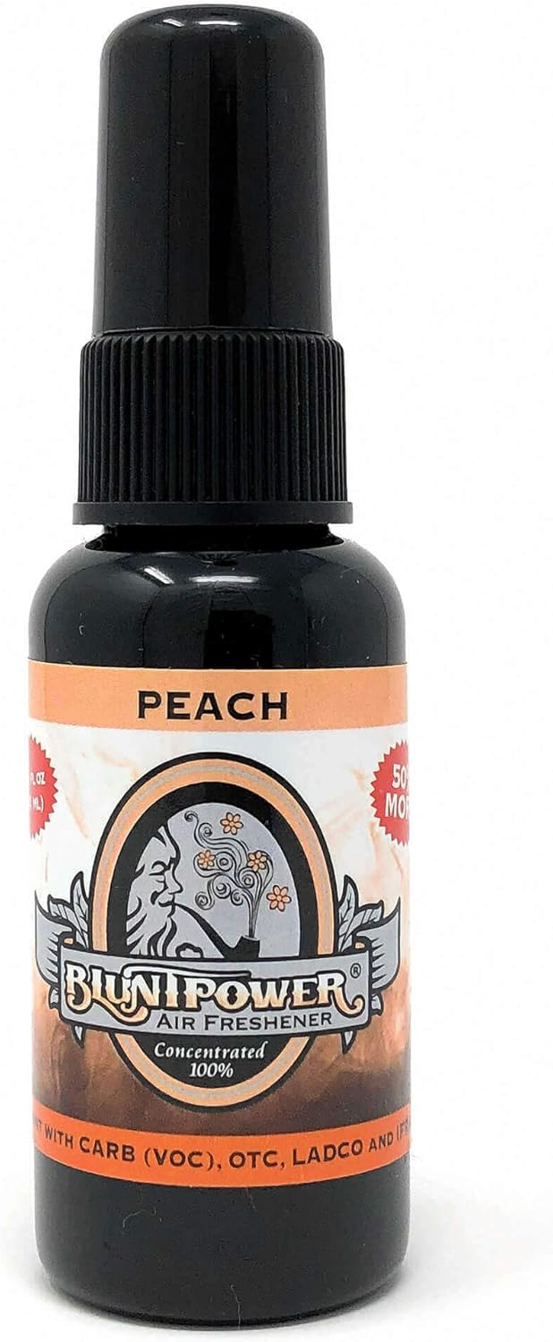 BluntPower (Baby Powder, 1 Pack) Concentrated Air Freshener Spray - Oil-Based Room Diffuser Spray - Long-Lasting Bathroom Scent, Car Freshener & Odor Eliminator - Colors A