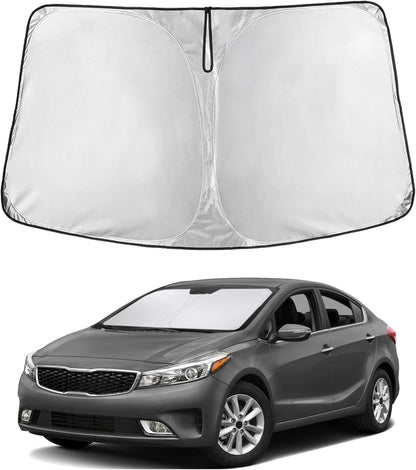 EcoNour Car Windshield Sun Shade | 2025 Upgraded Innovative No-Light-Pass Technology for Maximum Coverage | Foldable Sun Shade Keeps Your Vehicle Cool | Must-Have Car Accessories | Small (59" x 29") - Colors B
