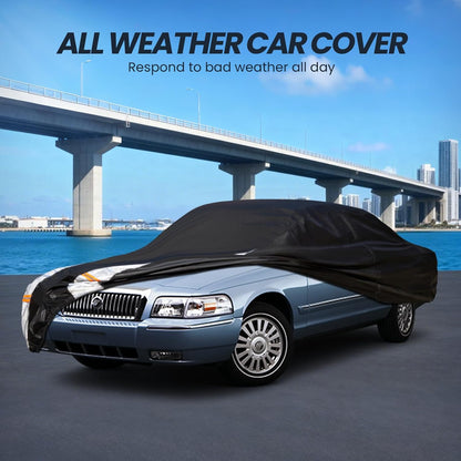 Large SUV Car Cover for Chevy Suburban 100% Waterproof All Weather, Heavy Duty Outdoor Full Exterior Covers Rain Sun Wind UV Protection. - Colors B